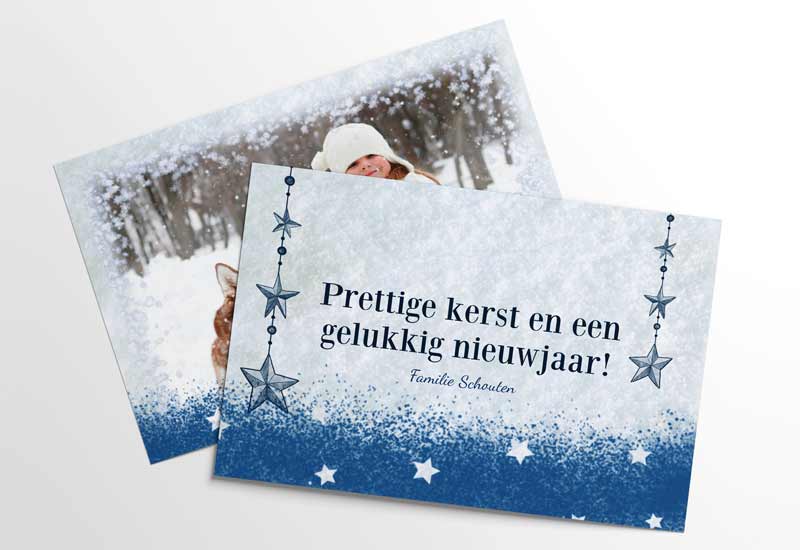 Fijne feestdagen in sneeuw