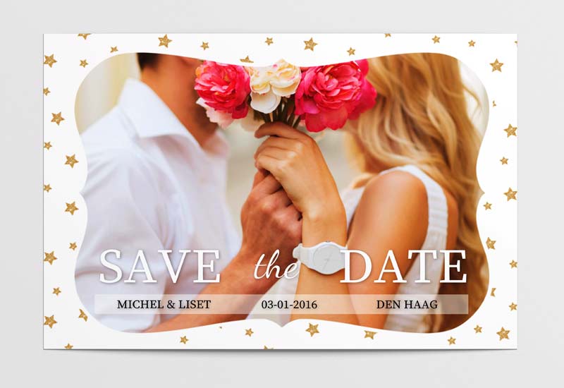 Klassieke Save-The-Date kaart