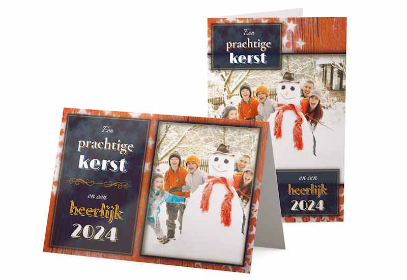 Vrolijke artdeco kerst- en nieuwjaarskaart