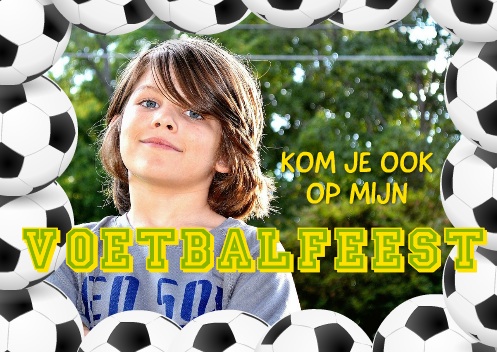 Uitnodiging voor een voetbal kinderfeestje