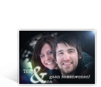 Samenwoonkaart met lichtlijst en ampersand