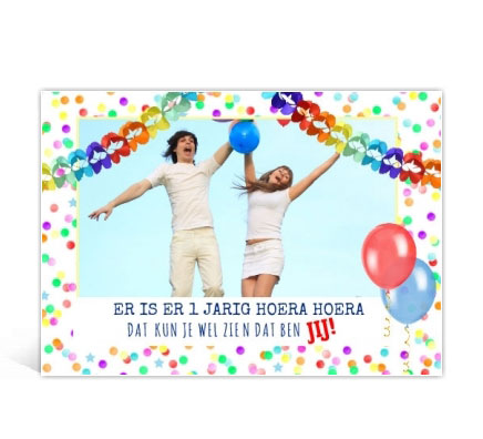 Uitnoding verjaardag: Confetti, ballonnen en slingers!