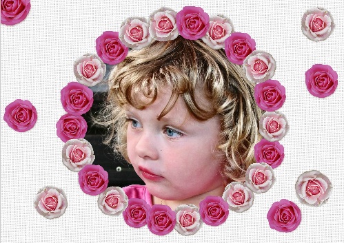 Uitnodiging kinderfeestje met rozen
