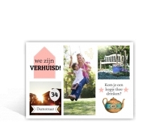 Verhuiskaart collage met 3 fotos