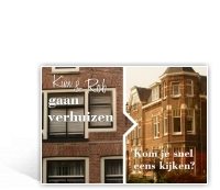 verhuiskaart met twee fotos