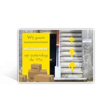 Verhuiskaart met pijlen en dozen