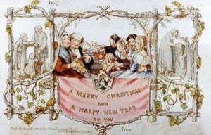 eerste kerstkaart uit 1843